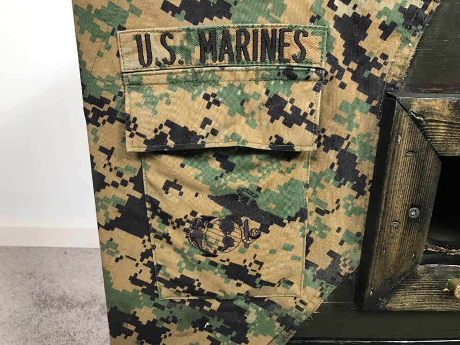 Very Cool Folk Art Military Themed Bar Wine Storage Locker With Trench Art 'Take A Shot' Bullet Shot Glasses Plus Bottle Openers - See All Photos [Photo 15]