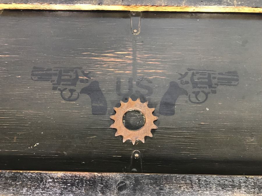 Very Cool Folk Art Military Themed Bar Wine Storage Locker With Trench Art 'Take A Shot' Bullet Shot Glasses Plus Bottle Openers - See All Photos [Photo 22]