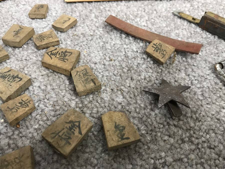 Historical WWII Military Trunk Time Capsule Loaded With Period Items Including Unopened Tobacco, Letters, Gold Fountain Pens, Notes, Japanese Military Jacket And More Owned By Charles F. Chase U.S.N. Doctor PhM Pharmacist's Mate - See All Photos [Photo 153]