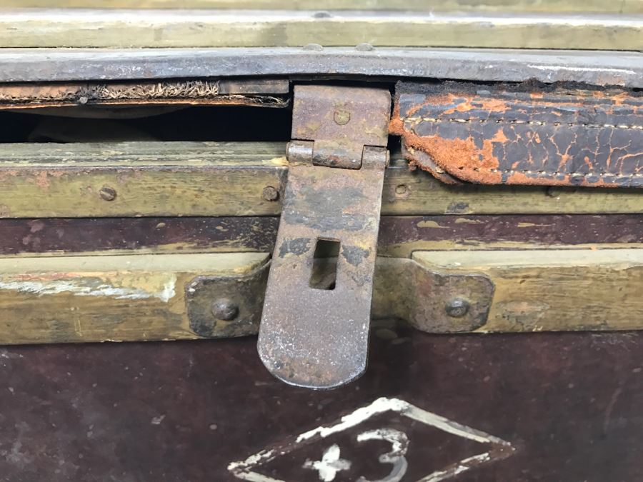 Historical WWII Military Trunk Time Capsule Loaded With Period Items Including Unopened Tobacco, Letters, Gold Fountain Pens, Notes, Japanese Military Jacket And More Owned By Charles F. Chase U.S.N. Doctor PhM Pharmacist's Mate - See All Photos [Photo 3]