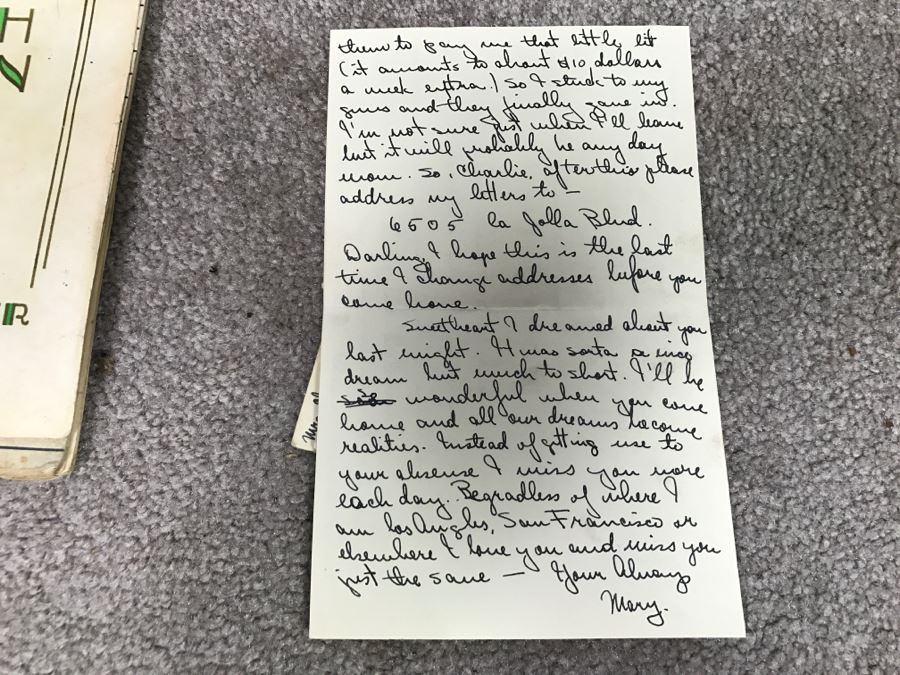 Historical WWII Military Trunk Time Capsule Loaded With Period Items Including Unopened Tobacco, Letters, Gold Fountain Pens, Notes, Japanese Military Jacket And More Owned By Charles F. Chase U.S.N. Doctor PhM Pharmacist's Mate - See All Photos [Photo 77]