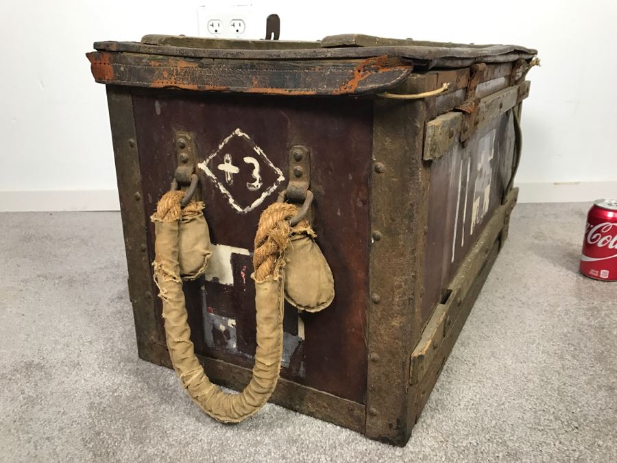 Historical WWII Military Trunk Time Capsule Loaded With Period Items Including Unopened Tobacco, Letters, Gold Fountain Pens, Notes, Japanese Military Jacket And More Owned By Charles F. Chase U.S.N. Doctor PhM Pharmacist's Mate - See All Photos [Photo 14]