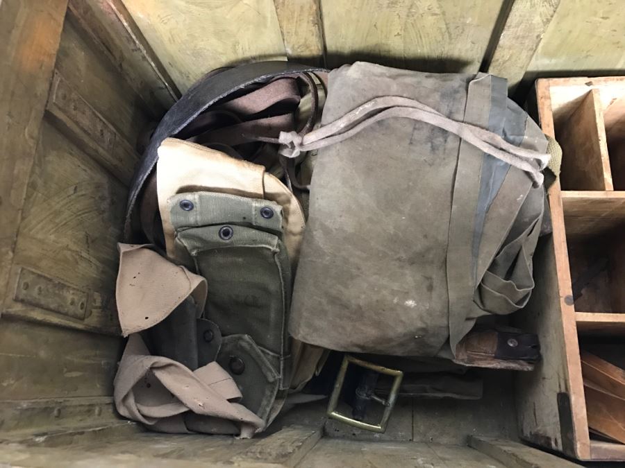 Historical WWII Military Trunk Time Capsule Loaded With Period Items Including Unopened Tobacco, Letters, Gold Fountain Pens, Notes, Japanese Military Jacket And More Owned By Charles F. Chase U.S.N. Doctor PhM Pharmacist's Mate - See All Photos [Photo 132]