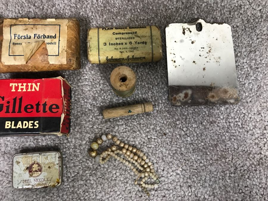 Historical WWII Military Trunk Time Capsule Loaded With Period Items Including Unopened Tobacco, Letters, Gold Fountain Pens, Notes, Japanese Military Jacket And More Owned By Charles F. Chase U.S.N. Doctor PhM Pharmacist's Mate - See All Photos [Photo 111]