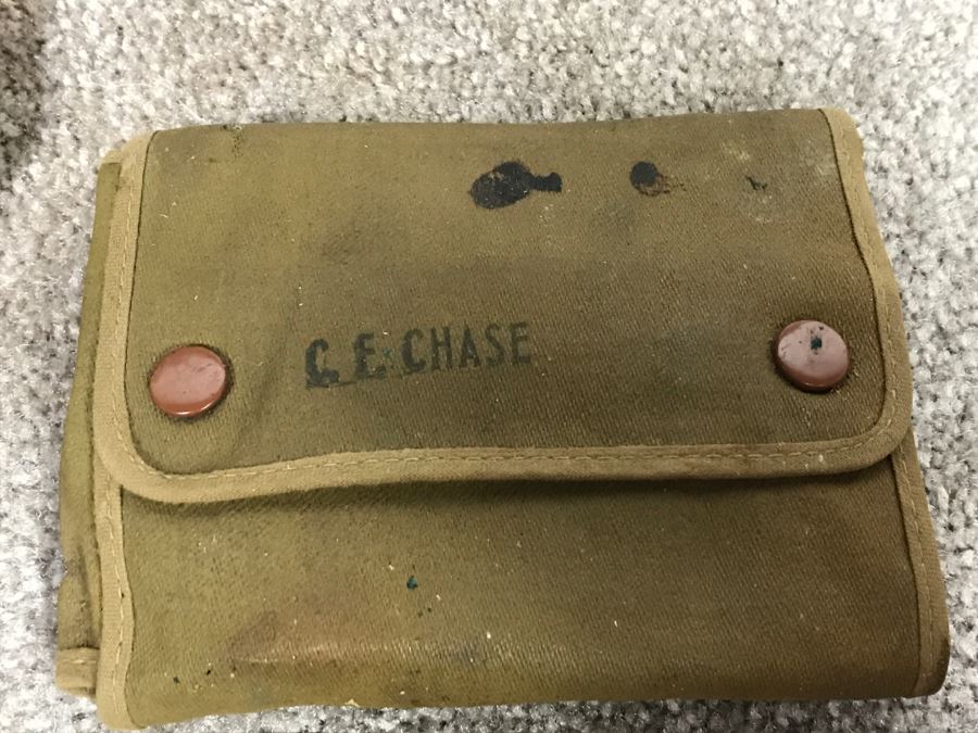 Historical WWII Military Trunk Time Capsule Loaded With Period Items Including Unopened Tobacco, Letters, Gold Fountain Pens, Notes, Japanese Military Jacket And More Owned By Charles F. Chase U.S.N. Doctor PhM Pharmacist's Mate - See All Photos [Photo 36]