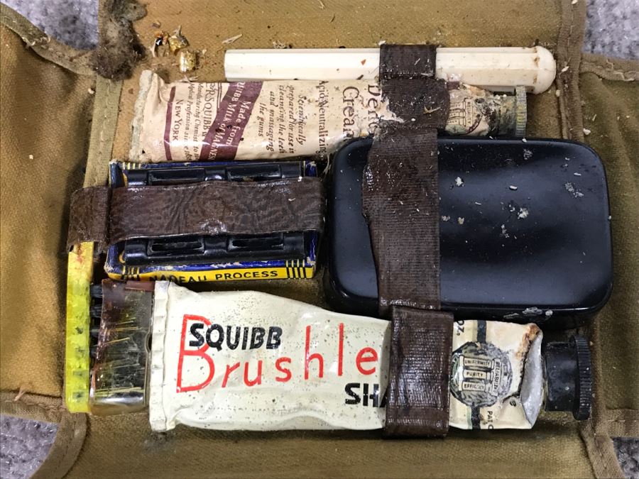 Historical WWII Military Trunk Time Capsule Loaded With Period Items Including Unopened Tobacco, Letters, Gold Fountain Pens, Notes, Japanese Military Jacket And More Owned By Charles F. Chase U.S.N. Doctor PhM Pharmacist's Mate - See All Photos [Photo 40]