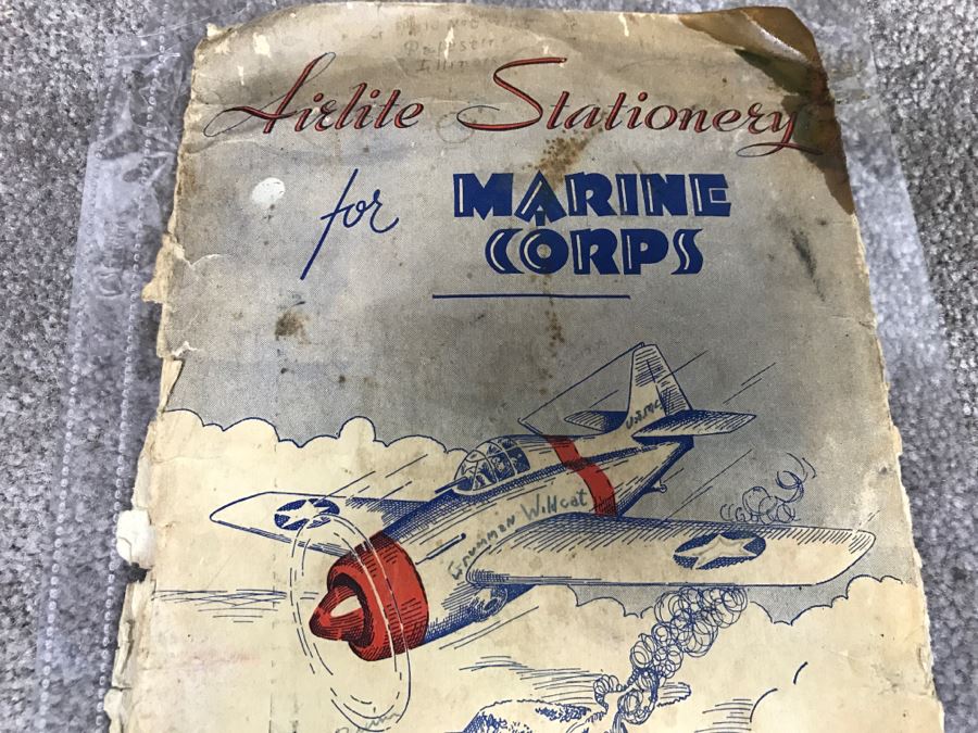 Historical WWII Military Trunk Time Capsule Loaded With Period Items Including Unopened Tobacco, Letters, Gold Fountain Pens, Notes, Japanese Military Jacket And More Owned By Charles F. Chase U.S.N. Doctor PhM Pharmacist's Mate - See All Photos [Photo 65]