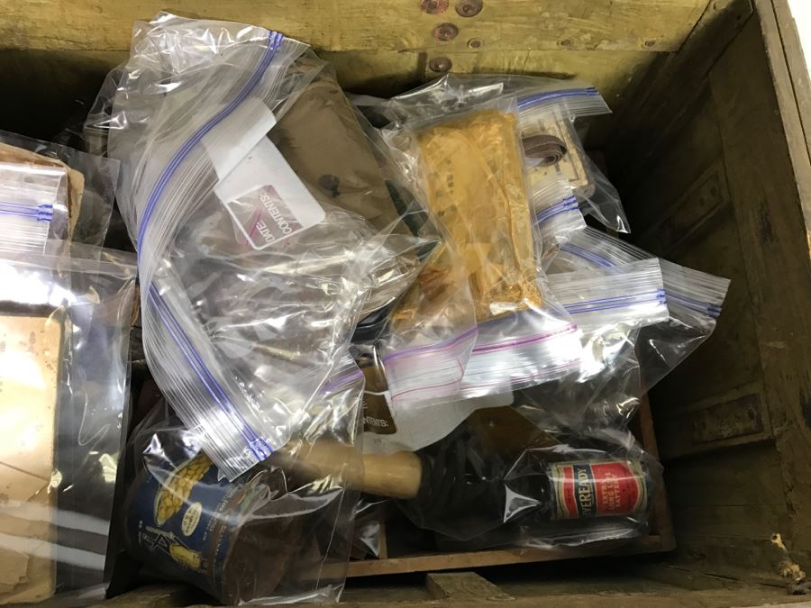 Historical WWII Military Trunk Time Capsule Loaded With Period Items Including Unopened Tobacco, Letters, Gold Fountain Pens, Notes, Japanese Military Jacket And More Owned By Charles F. Chase U.S.N. Doctor PhM Pharmacist's Mate - See All Photos [Photo 20]