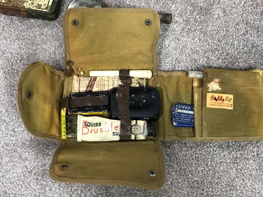 Historical WWII Military Trunk Time Capsule Loaded With Period Items Including Unopened Tobacco, Letters, Gold Fountain Pens, Notes, Japanese Military Jacket And More Owned By Charles F. Chase U.S.N. Doctor PhM Pharmacist's Mate - See All Photos [Photo 37]