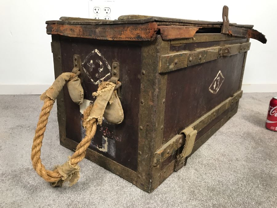 Historical WWII Military Trunk Time Capsule Loaded With Period Items Including Unopened Tobacco, Letters, Gold Fountain Pens, Notes, Japanese Military Jacket And More Owned By Charles F. Chase U.S.N. Doctor PhM Pharmacist's Mate - See All Photos [Photo 8]