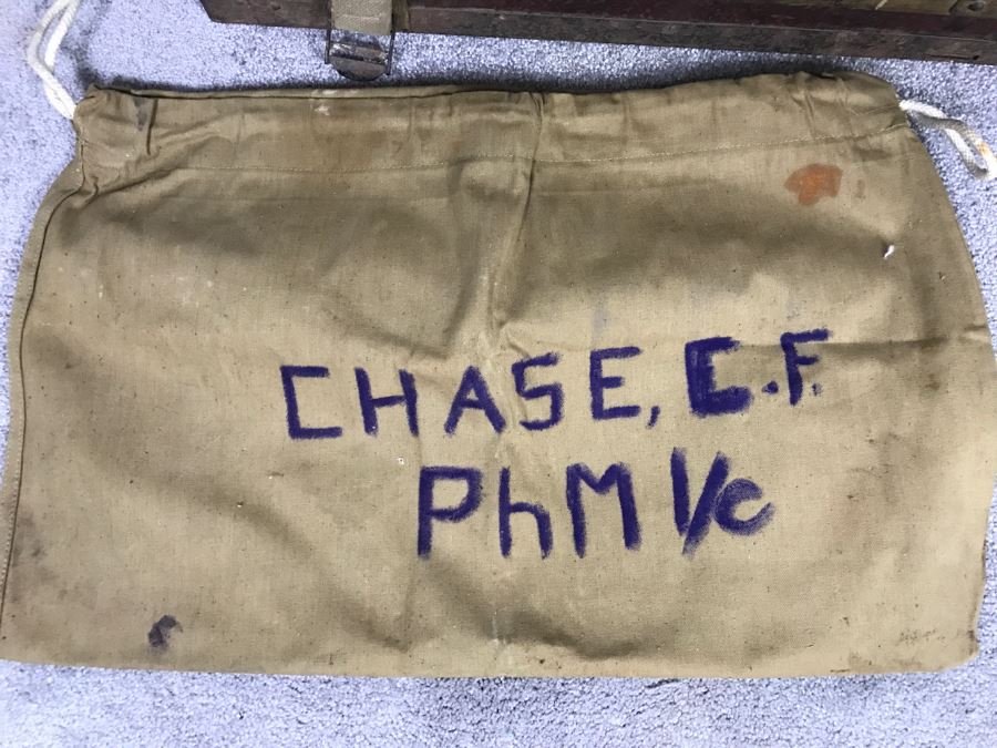 Historical WWII Military Trunk Time Capsule Loaded With Period Items Including Unopened Tobacco, Letters, Gold Fountain Pens, Notes, Japanese Military Jacket And More Owned By Charles F. Chase U.S.N. Doctor PhM Pharmacist's Mate - See All Photos [Photo 21]
