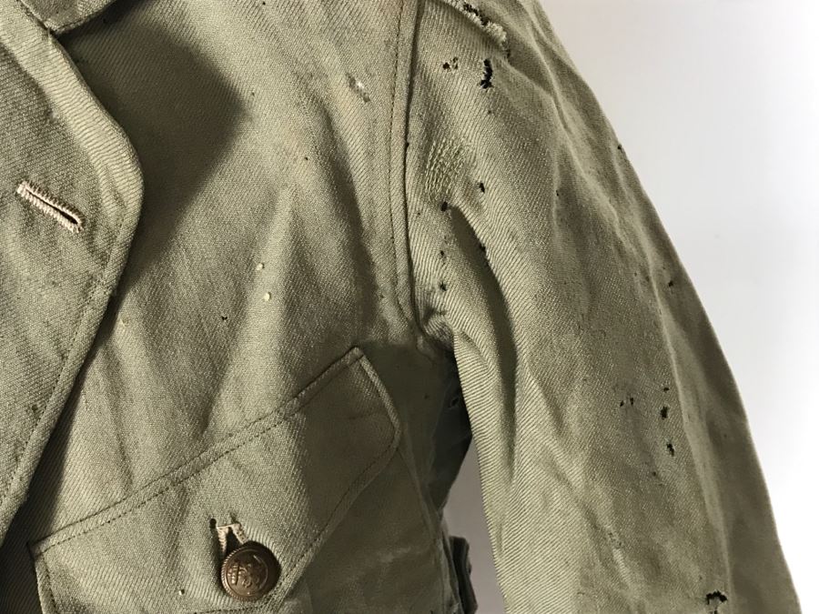 Historical WWII Military Trunk Time Capsule Loaded With Period Items Including Unopened Tobacco, Letters, Gold Fountain Pens, Notes, Japanese Military Jacket And More Owned By Charles F. Chase U.S.N. Doctor PhM Pharmacist's Mate - See All Photos [Photo 170]