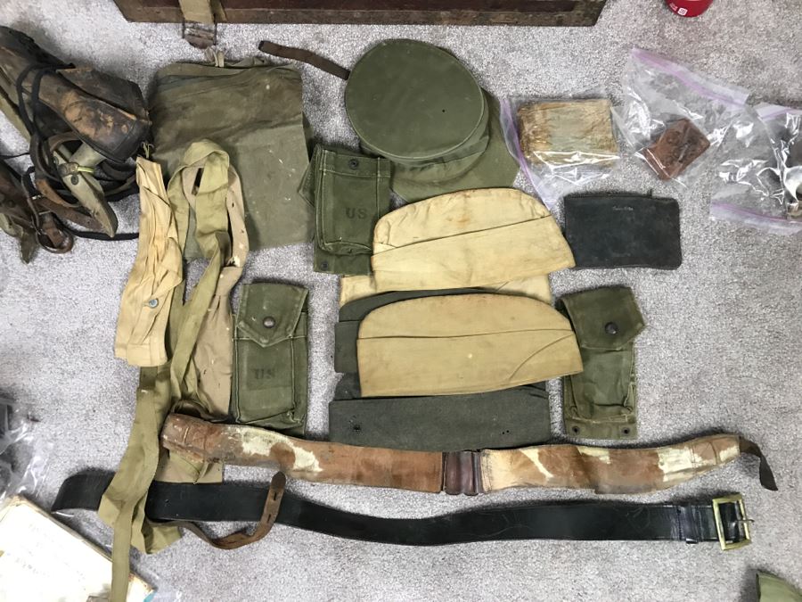 Historical WWII Military Trunk Time Capsule Loaded With Period Items Including Unopened Tobacco, Letters, Gold Fountain Pens, Notes, Japanese Military Jacket And More Owned By Charles F. Chase U.S.N. Doctor PhM Pharmacist's Mate - See All Photos [Photo 133]