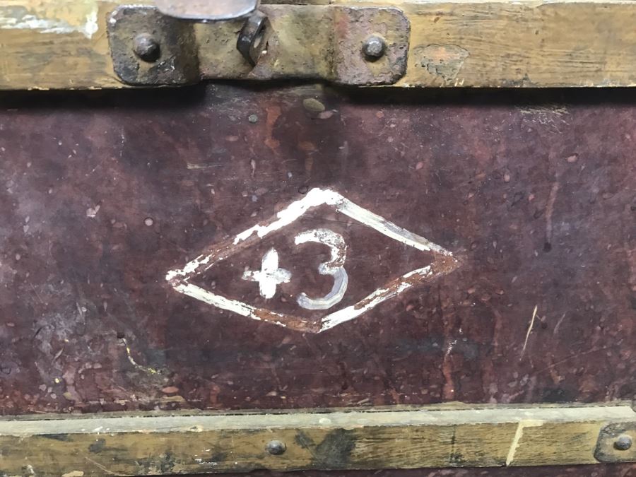 Historical WWII Military Trunk Time Capsule Loaded With Period Items Including Unopened Tobacco, Letters, Gold Fountain Pens, Notes, Japanese Military Jacket And More Owned By Charles F. Chase U.S.N. Doctor PhM Pharmacist's Mate - See All Photos [Photo 2]