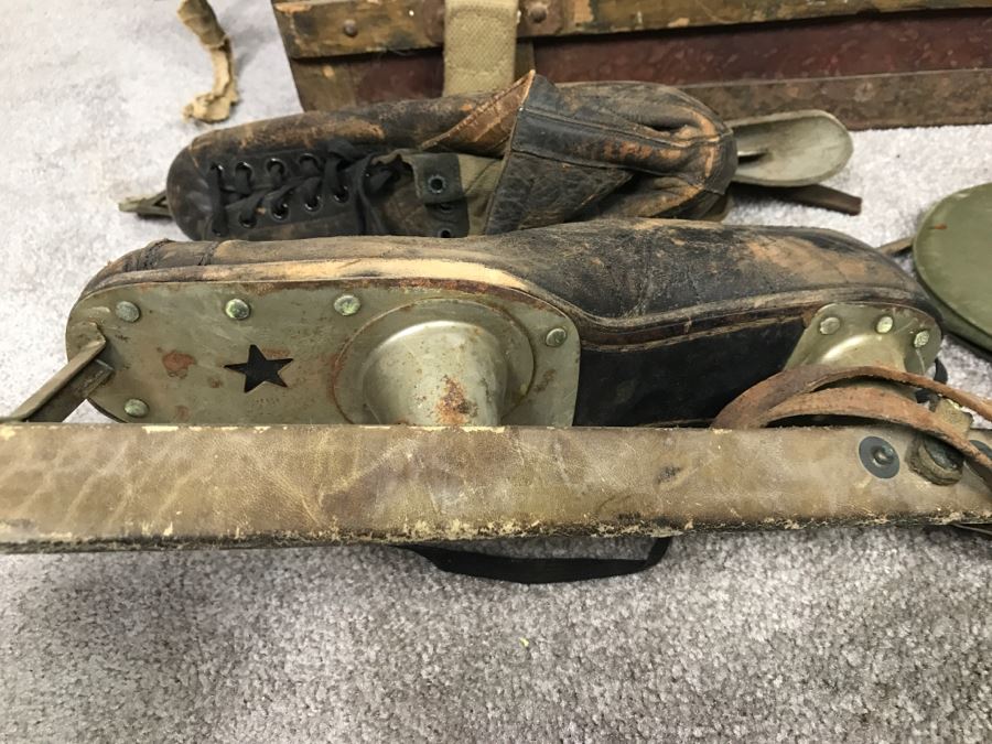 Historical WWII Military Trunk Time Capsule Loaded With Period Items Including Unopened Tobacco, Letters, Gold Fountain Pens, Notes, Japanese Military Jacket And More Owned By Charles F. Chase U.S.N. Doctor PhM Pharmacist's Mate - See All Photos [Photo 129]