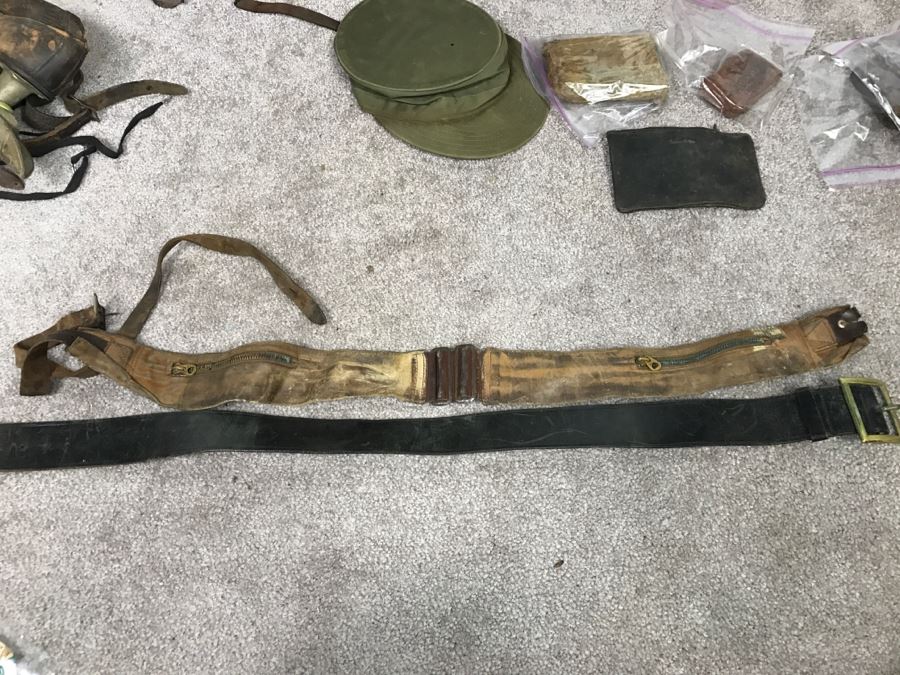 Historical WWII Military Trunk Time Capsule Loaded With Period Items Including Unopened Tobacco, Letters, Gold Fountain Pens, Notes, Japanese Military Jacket And More Owned By Charles F. Chase U.S.N. Doctor PhM Pharmacist's Mate - See All Photos [Photo 142]