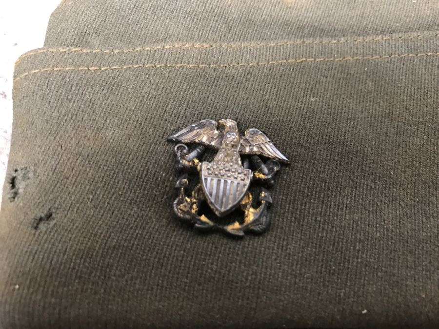 Historical WWII Military Trunk Time Capsule Loaded With Period Items Including Unopened Tobacco, Letters, Gold Fountain Pens, Notes, Japanese Military Jacket And More Owned By Charles F. Chase U.S.N. Doctor PhM Pharmacist's Mate - See All Photos [Photo 139]