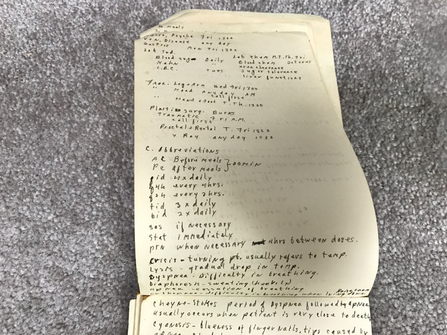 Historical WWII Military Trunk Time Capsule Loaded With Period Items Including Unopened Tobacco, Letters, Gold Fountain Pens, Notes, Japanese Military Jacket And More Owned By Charles F. Chase U.S.N. Doctor PhM Pharmacist's Mate - See All Photos [Photo 85]