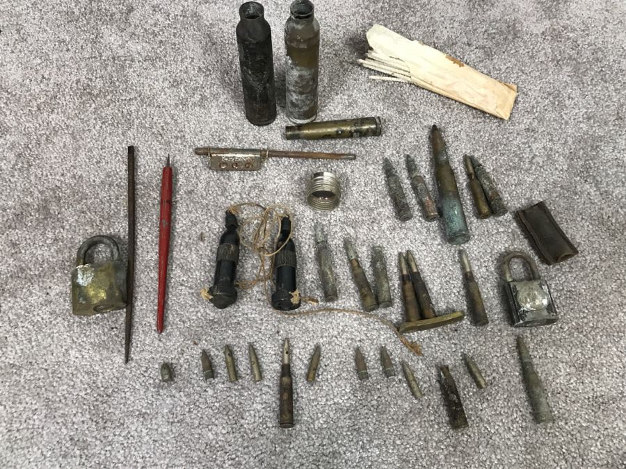 Historical WWII Military Trunk Time Capsule Loaded With Period Items Including Unopened Tobacco, Letters, Gold Fountain Pens, Notes, Japanese Military Jacket And More Owned By Charles F. Chase U.S.N. Doctor PhM Pharmacist's Mate - See All Photos [Photo 154]