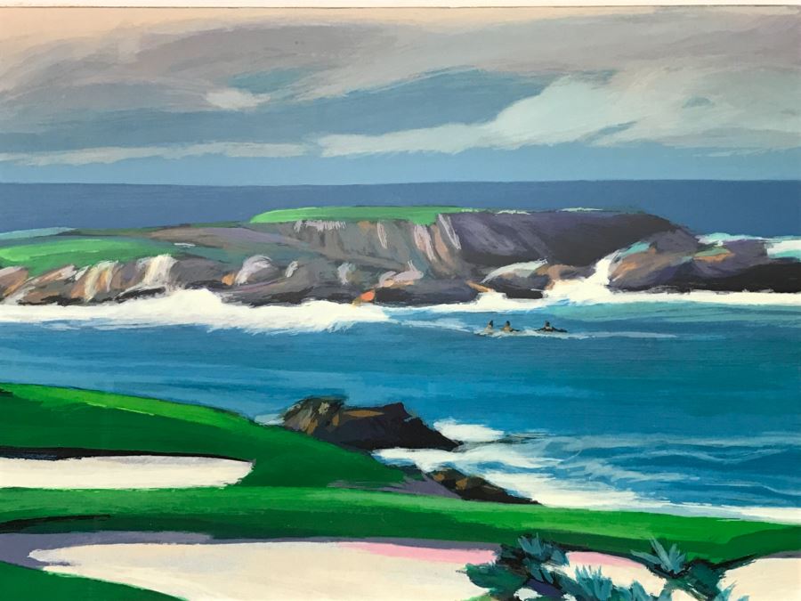 Ken Auster Serigraph Titled 'Cypress Point' 1990 Hand Signed By Artist 153 Of 295 With COA [Photo 5]