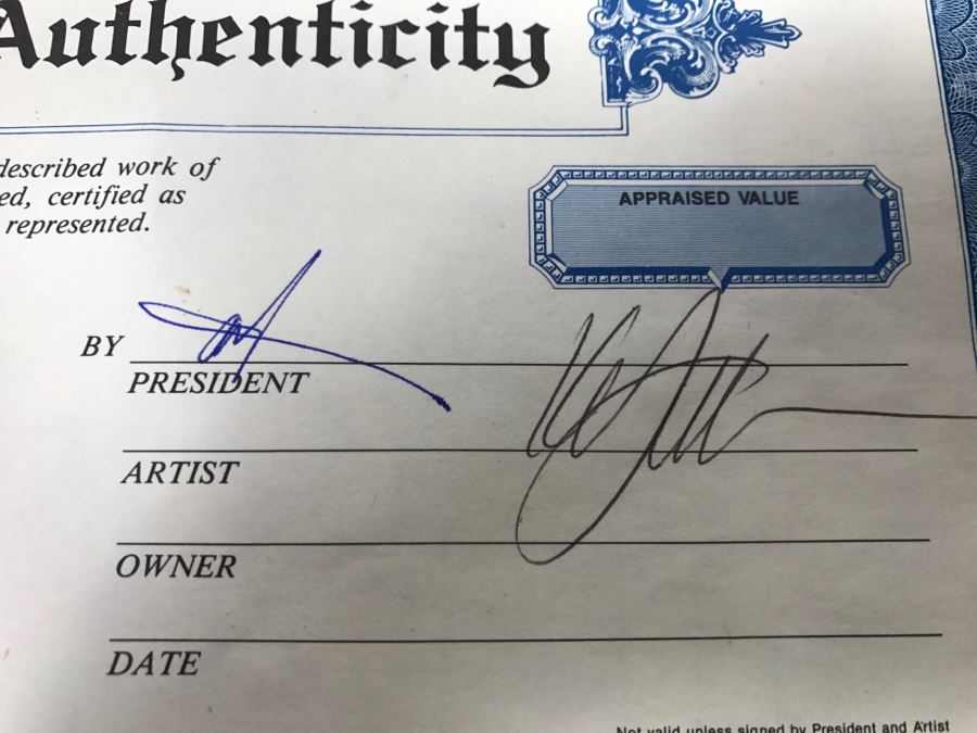 Ken Auster Serigraph Titled 'Cypress Point' 1990 Hand Signed By Artist 153 Of 295 With COA [Photo 19]