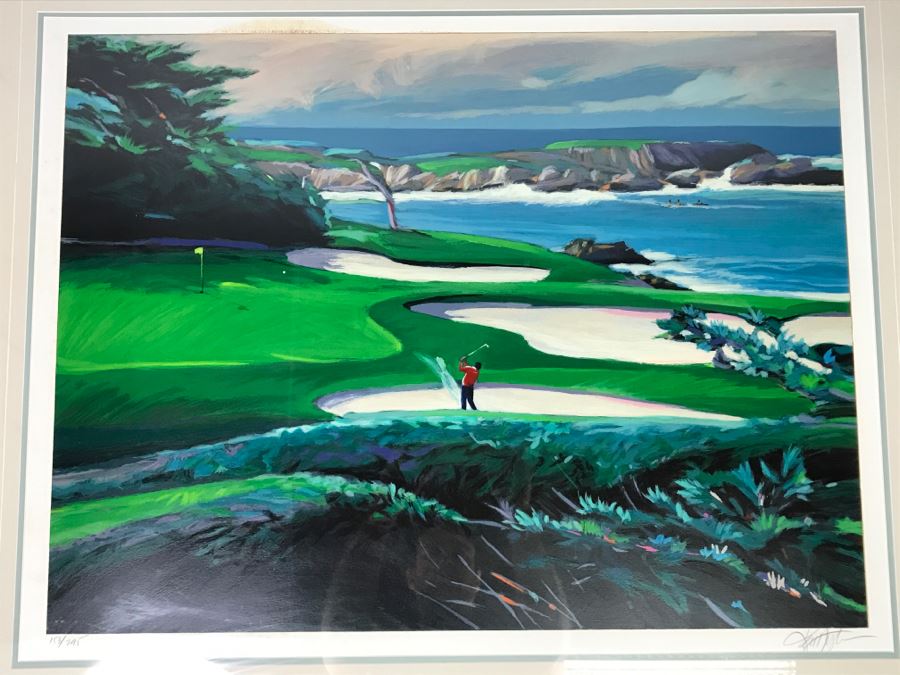 Ken Auster Serigraph Titled 'Cypress Point' 1990 Hand Signed By Artist 153 Of 295 With COA [Photo 3]