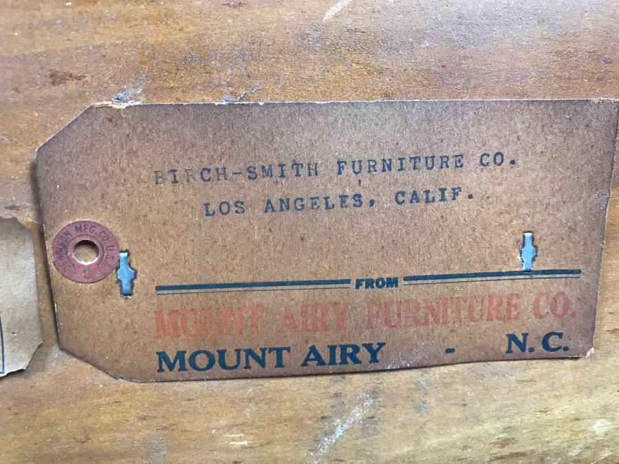 Vintage Shabby Chic French Provincial Vanity Desk Mahogany And Walnut By Mount Airy Furniture Co, NC With Bench [Photo 21]