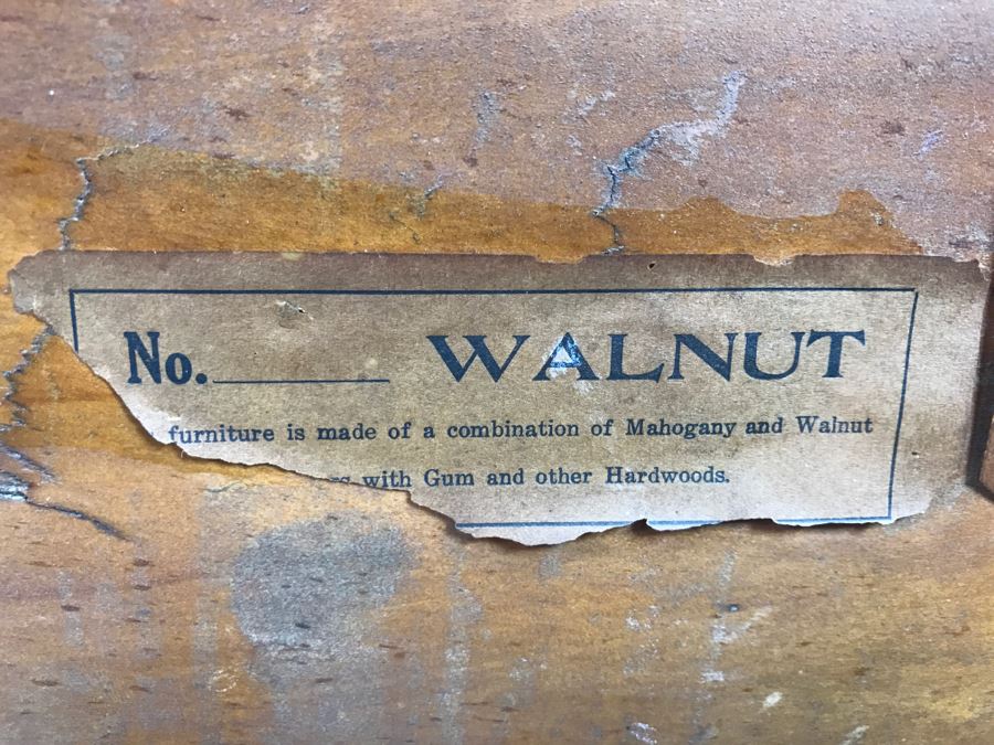 Vintage Shabby Chic French Provincial Vanity Desk Mahogany And Walnut By Mount Airy Furniture Co, NC With Bench [Photo 20]