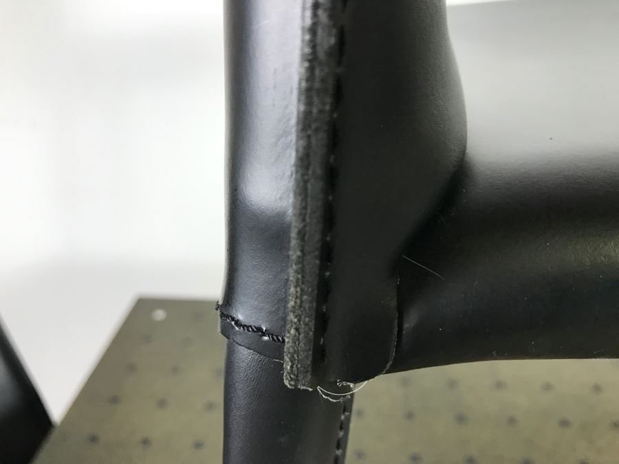 High End Lava Game Table With Four Elegant Black Leather Wrapped Chairs [Photo 17]