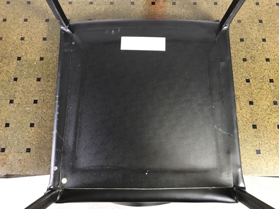 High End Lava Game Table With Four Elegant Black Leather Wrapped Chairs [Photo 24]