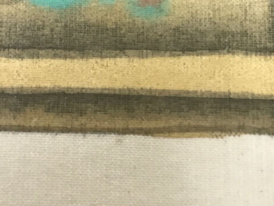 Stunning Original Asian Painting Of Albino Peacock Nicely Framed And Matted [Photo 11]