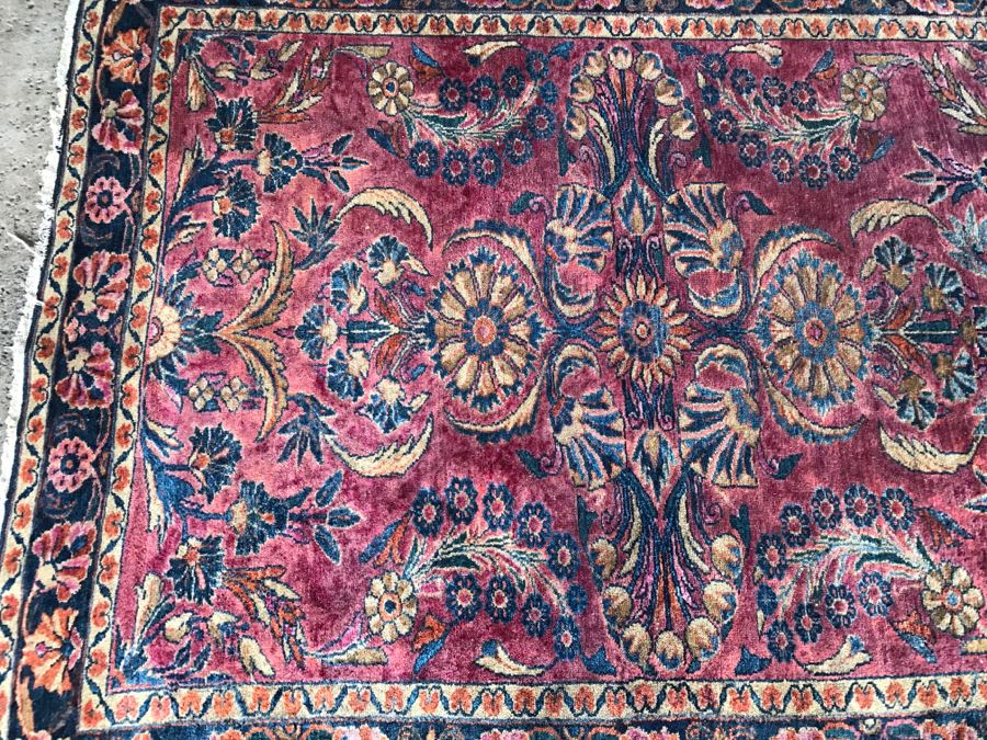 Vintage Hand Knotted Wool Persian Area Rug 6' 6' X 5' 5' [Photo 5]