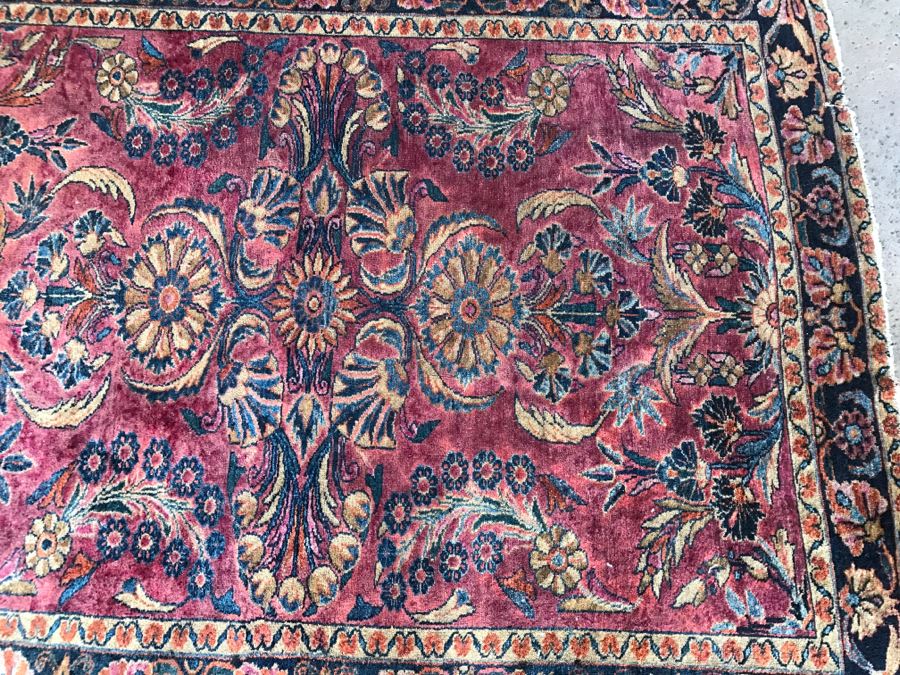 Vintage Hand Knotted Wool Persian Area Rug 6' 6' X 5' 5' [Photo 6]