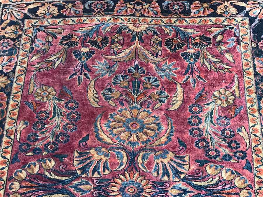 Vintage Hand Knotted Wool Persian Area Rug 6' 6' X 5' 5' [Photo 9]