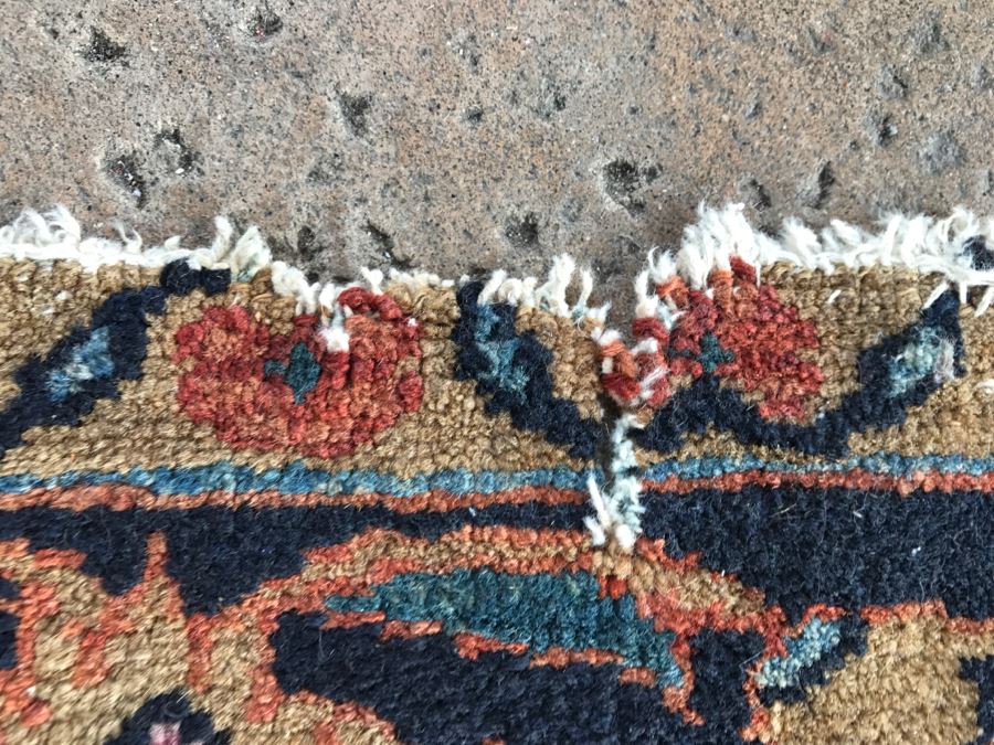 Vintage Hand Knotted Wool Persian Area Rug 6' 6' X 5' 5' [Photo 16]