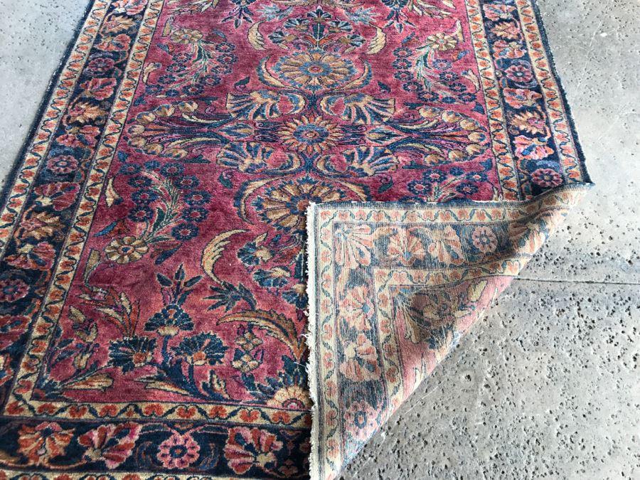 Vintage Hand Knotted Wool Persian Area Rug 6' 6' X 5' 5' [Photo 13]