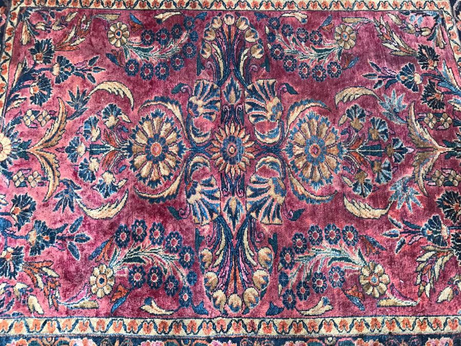 Vintage Hand Knotted Wool Persian Area Rug 6' 6' X 5' 5' [Photo 4]