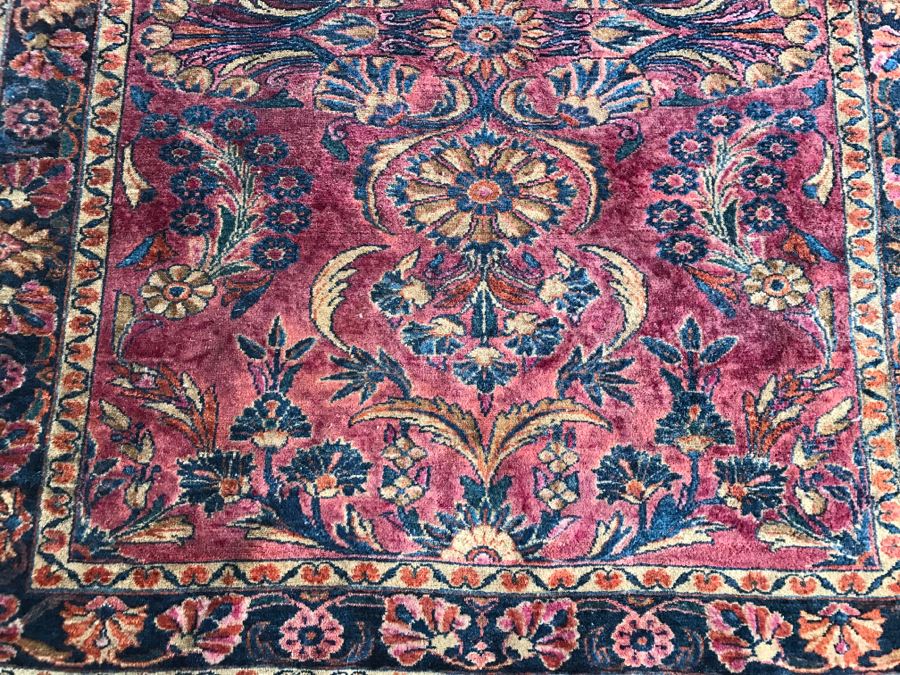 Vintage Hand Knotted Wool Persian Area Rug 6' 6' X 5' 5' [Photo 8]