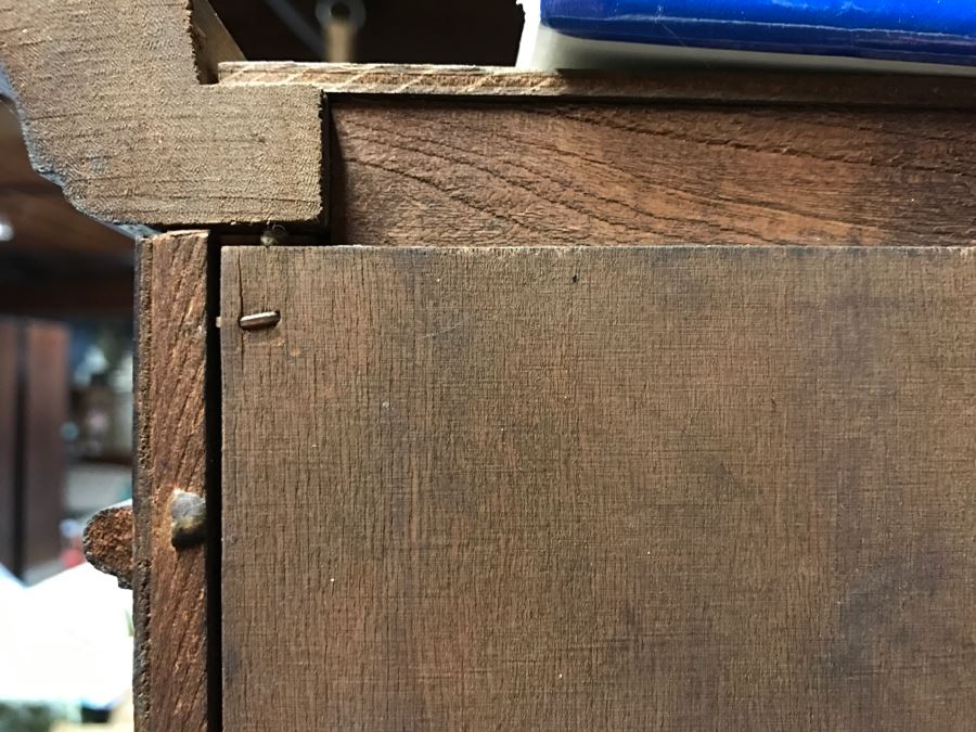 Vintage Wooden China Cabinet With Hutch [Photo 11]