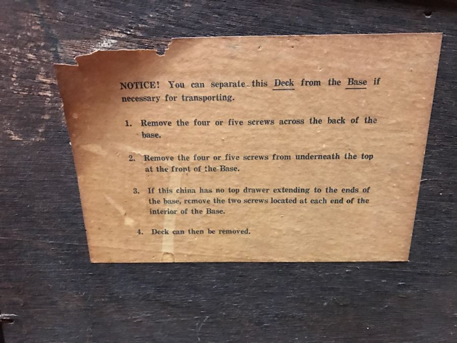 Vintage Wooden China Cabinet With Hutch [Photo 10]