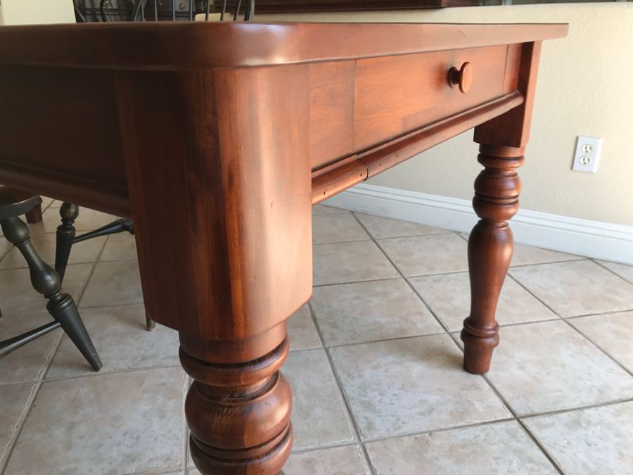 Stunning Bob Timberlake (Artist) By Lexington Farm Table In Excellent Condition With Four Windsor Style Chairs (Table Comes With Pads) [Photo 15]