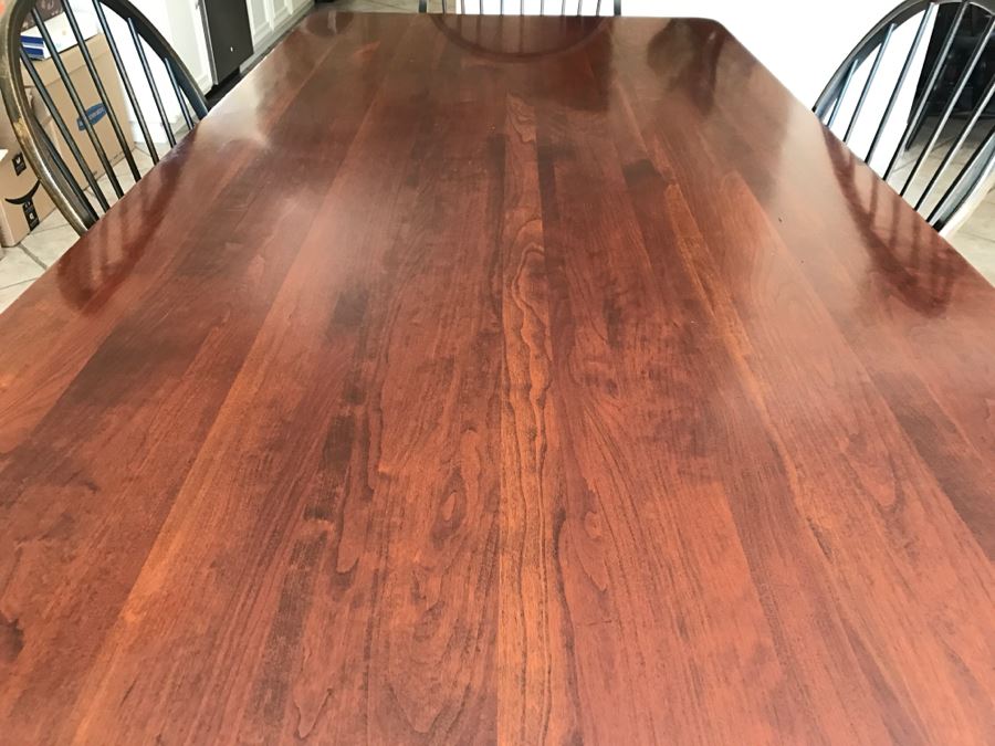 Stunning Bob Timberlake (Artist) By Lexington Farm Table In Excellent Condition With Four Windsor Style Chairs (Table Comes With Pads) [Photo 8]