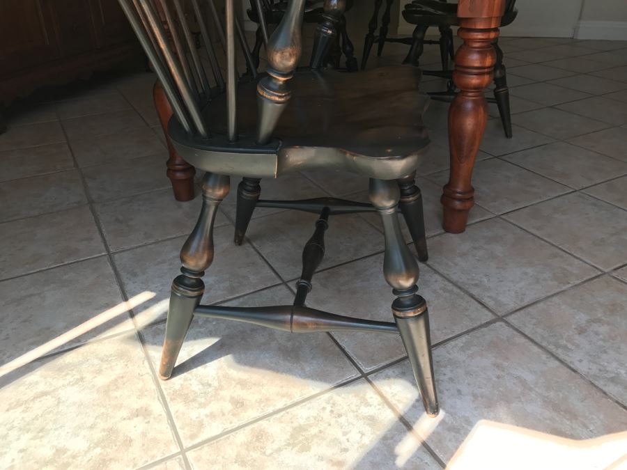 Stunning Bob Timberlake (Artist) By Lexington Farm Table In Excellent Condition With Four Windsor Style Chairs (Table Comes With Pads) [Photo 23]