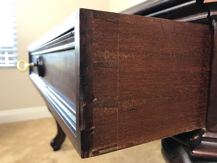 Impressive Mahogany Victorian Partners Desk Library Table Vintage 1860 Estimate $1,200 [Photo 9]