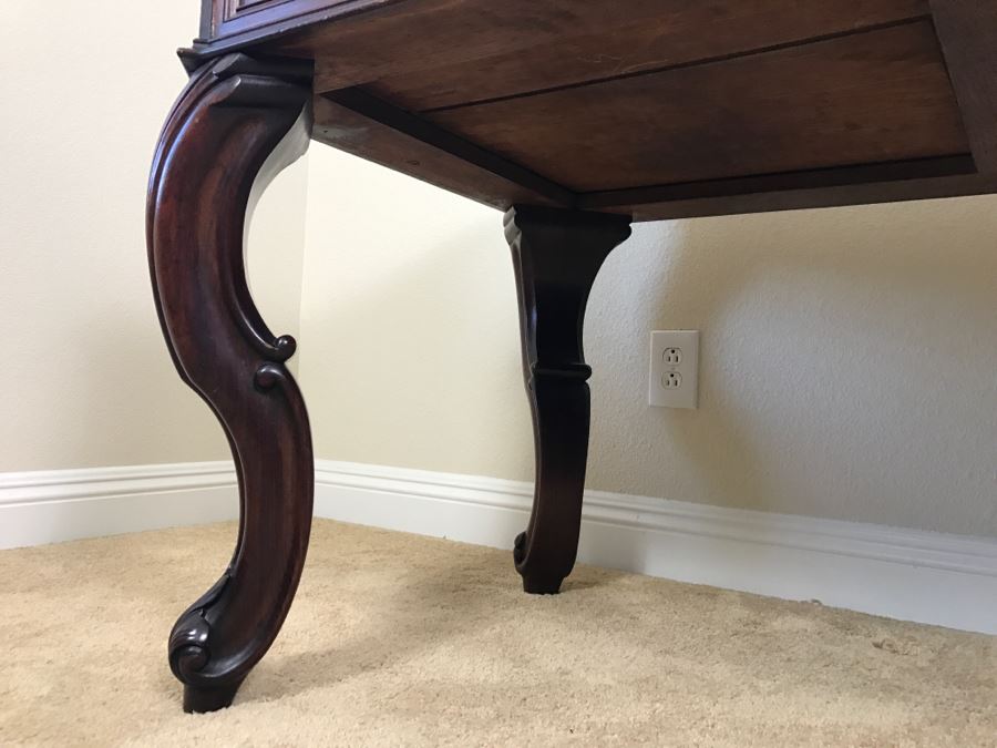 Impressive Mahogany Victorian Partners Desk Library Table Vintage 1860 Estimate $1,200 [Photo 17]