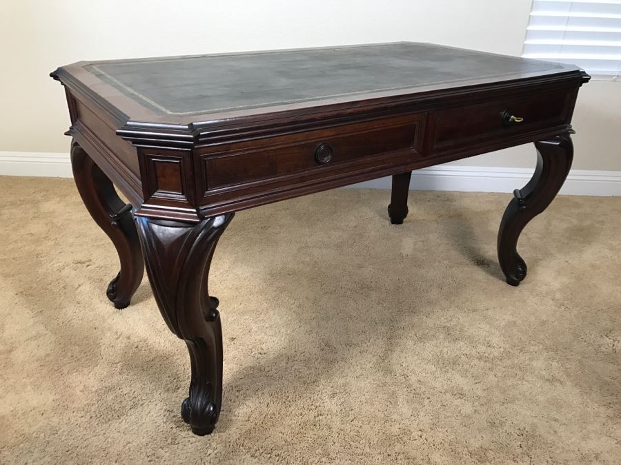 Impressive Mahogany Victorian Partners Desk Library Table Vintage 1860 Estimate $1,200 [Photo 29]