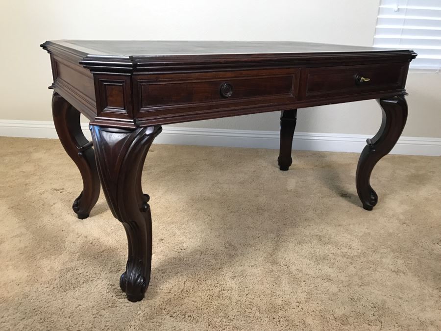 Impressive Mahogany Victorian Partners Desk Library Table Vintage 1860 Estimate $1,200 [Photo 30]