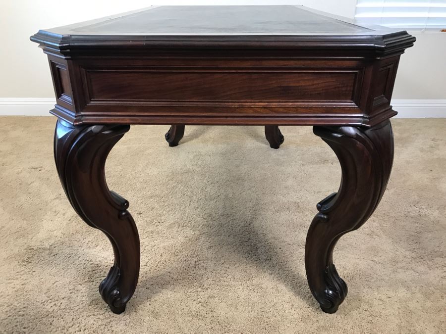 Impressive Mahogany Victorian Partners Desk Library Table Vintage 1860 Estimate $1,200 [Photo 21]