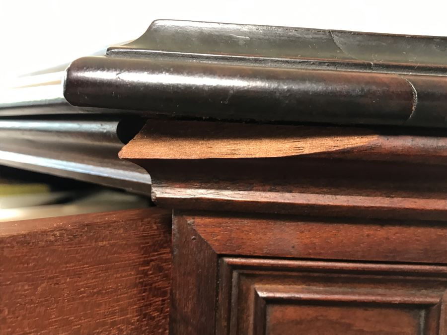 Impressive Mahogany Victorian Partners Desk Library Table Vintage 1860 Estimate $1,200 [Photo 11]