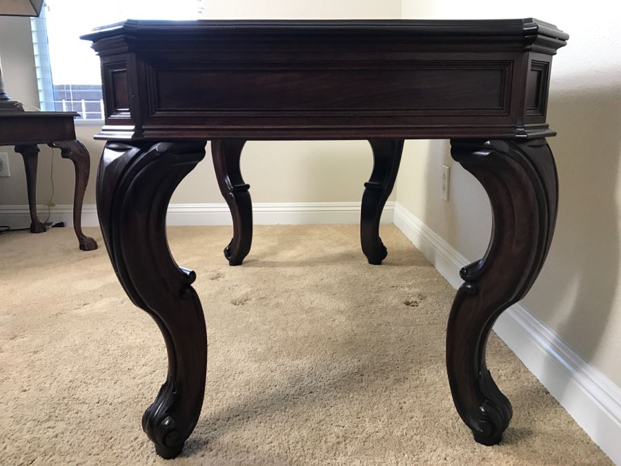 Impressive Mahogany Victorian Partners Desk Library Table Vintage 1860 Estimate $1,200 [Photo 7]